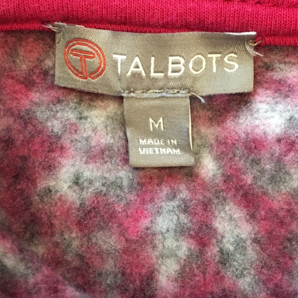 T by Talbots Pink Snowflake Sweatshirt - Picture 2 of 5